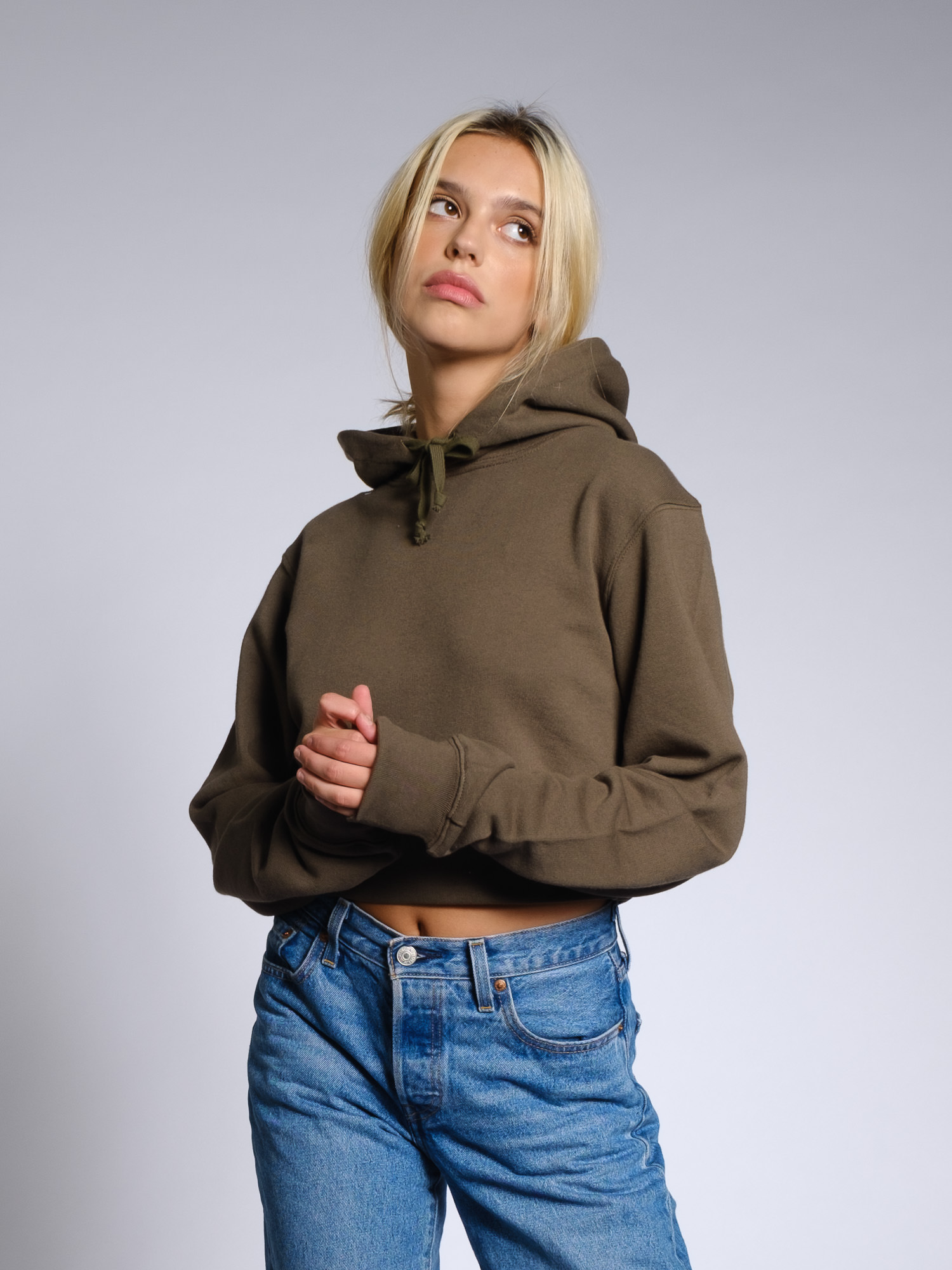 Terry crop boyfriend sweatshirt new arrivals